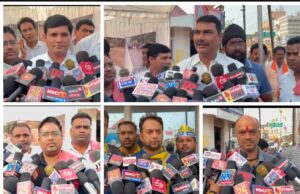 पूरे कोरबा शहर के सड़क की बदहाली को लेकर लोगों का फूटा गुस्सा नगर निगम सभापति के नेतृत्व पर टीपी नगर चौक पर किया गया विशाल धरना प्रदर्शन