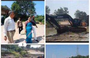 छठ पर्व की तैयारी तेज नगर निगम के द्वारा जेसीबी से डेंगू नाला छठ घाट की साफ सफाई शुरू