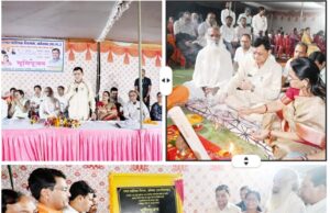 उद्योग मंत्री ने सर्वमंगला मंदिर के समीप हसदेव नदी में साढे़ 48 लाख रूपये के घाट निर्माण की रखी आधारशिला