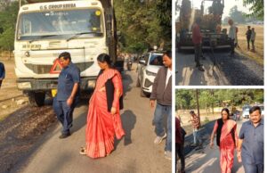 पंप हाउस कॉलोनी में सड़क चौड़ीकरण का औचक निरीक्षण, महापौर ने दिए गुणवत्तायुक्त निर्माण के निर्देश